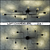 Industrial Loft Chandelier Trio 3D model small image 1