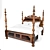 Classic Wood Bed: Timeless Elegance for Your Bedroom 3D model small image 1