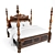Classic Wood Bed: Timeless Elegance for Your Bedroom 3D model small image 2