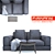 Flexform Big Bob: Stylish and Spacious 3-Seater Sofa 3D model small image 1