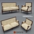Stylish Genoveva Sofa & Chair 3D model small image 1