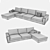 Corona Corner Sofa Set 3D model small image 3