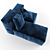 Cozy Lounge Pouf 3D model small image 3