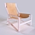 Elegant Toro Lounge Chair 3D model small image 2