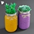 Mason Jar Succulent Duo 3D model small image 1