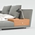 ESF 1336 L-Shaped Bed: Modern and Spacious 3D model small image 2