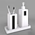 Sleek Scandinavian Bath Accessories 3D model small image 3