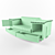 Wooden Armrest Sofa 3D model small image 3