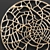 Champagne Spidersilk Wall Sculpture 3D model small image 2