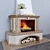 Title: Marble-Faced Open Hearth Fireplace 3D model small image 2