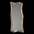 Golden Frame Modern Wall Mirror 3D model small image 1