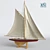 1895 Defender Sail Model Boat 3D model small image 1