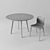 Modern Wood Chair and Table Set 3D model small image 3