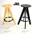 Modern Tom Dixon Natural Bar Stools 3D model small image 1