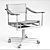 Vintage Leather Office Chair 3D model small image 2