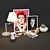 Ziggy Stardust Bowie Fan Set 3D model small image 1