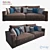 Rubens Comfortable Textile Sofa 3D model small image 1