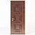 Elegant MDF Coated Steel Door 3D model small image 1