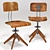 Retro Wood Chair 3D model small image 1