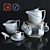 Elegant Tea Set for Delightful Moments 3D model small image 1