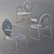 Modern Vray Compatible Baxter Chair 3D model small image 2