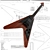 Innovative Arrow-Shaped Flying-V Guitar 3D model small image 1