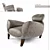 Linley Aston Chair and Footstool Set 3D model small image 1