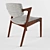 Kai Deep House Chair - Walnut + Grey Fabric 3D model small image 2