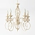 Elegant Ivory and Antique Bronze Chandelier 3D model small image 2