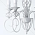 Elegant Ivory and Antique Bronze Chandelier 3D model small image 3