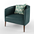 Cozy Relaxation: Lounge Chair 3D model small image 1