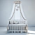 Modern Baby Bed with Bedding & Canopy 3D model small image 1