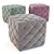 Contemporary Square Pouf 3D model small image 1