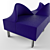 Modern Wave Design: Allermuir Tsunami Bench 3D model small image 3