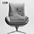 Elegant Cordia Lounge Chair 3D model small image 2