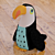 Tropical Bliss Toucan Cushion 3D model small image 2