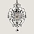 Rosalie Antique Bronze Crystal Pendant 3D model small image 2