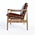 Luxury Comfort: Dan Form Hermes Lounge Chair 3D model small image 3