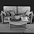 Valencia Sofa and Olympia Table Set 3D model small image 3