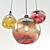 Elegant Waterdrop Pendant Light 3D model small image 3