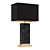 Elegant Ozzie Table Lamp: Black and Gold 3D model small image 1