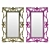 Elegant Ornament Mirror: Tuscan Brown & Hot Pink 3D model small image 1