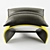 Elegant Bend Pouf 3D model small image 3