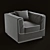 Modern Gentleman's Chair 3D model small image 1