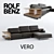 German-made Rolf Benz Vero Sofa 3D model small image 1