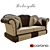 Luxury Boticgelli Sofa - Polys Material 3D model small image 1