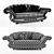 Title: Luxurious Velvet Sofa - Pigoli Salotti Diletta 3D model small image 2