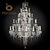 Elegant Crystal Chandelier Pendant 3D model small image 1