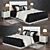 Gloria Bed Set with Sofia Nightstand & Maytoni Talia Lamp 3D model small image 1