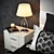 Gloria Bed Set with Sofia Nightstand & Maytoni Talia Lamp 3D model small image 2